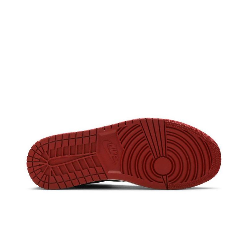 Air Jordan 1 Mid Sort Hvid Rød Sko Herre