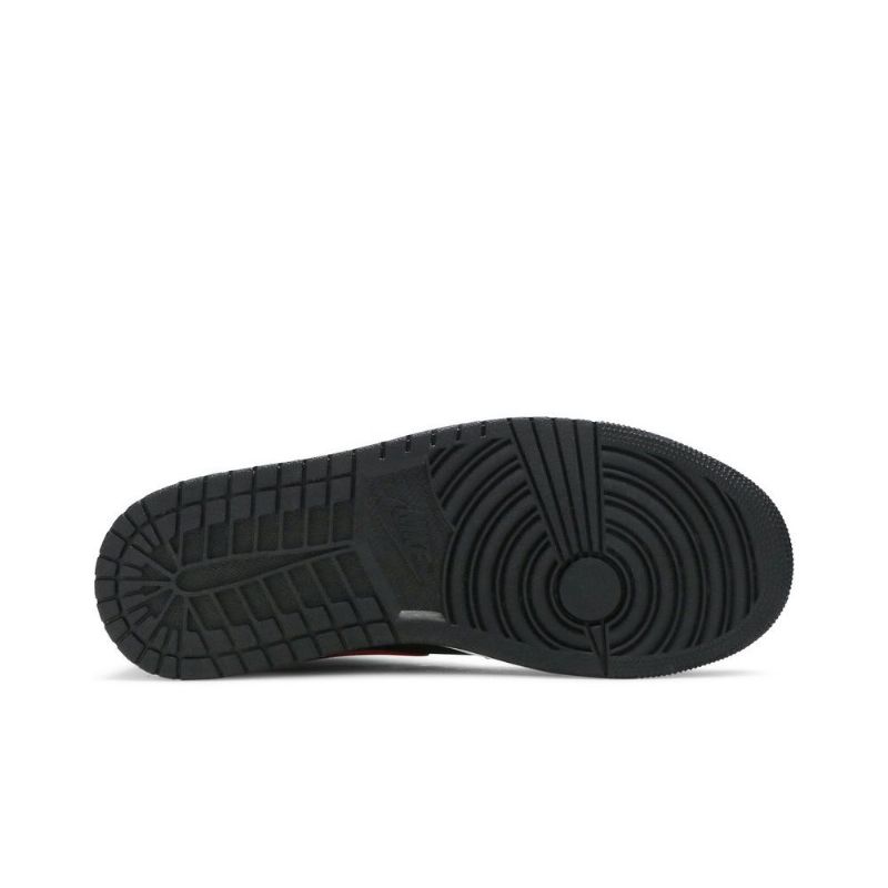 Air Jordan 1 Mid Sort Hvid Rød Sko Herre