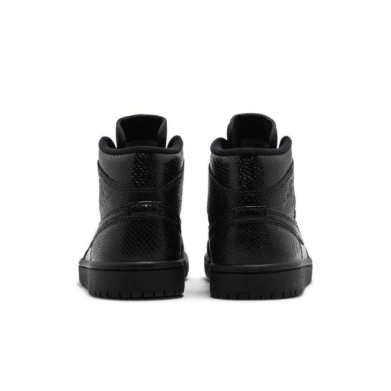 Air Jordan 1 Mid Sort Hvid Sko Dame