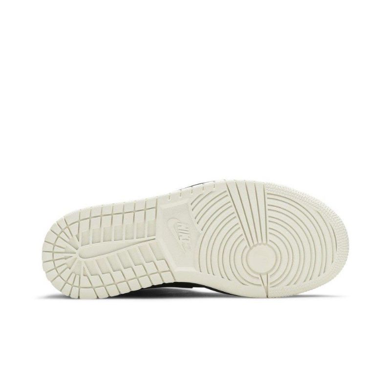Air Jordan 1 Mid Sort Hvid Sko Dame