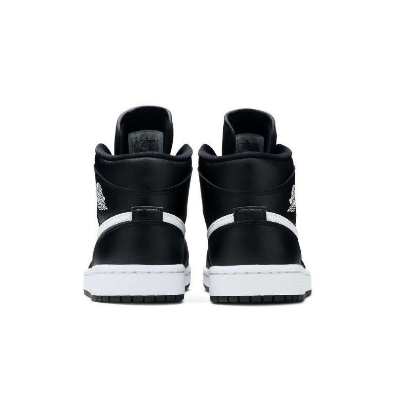 Air Jordan 1 Mid Sort Hvid Sko Dame