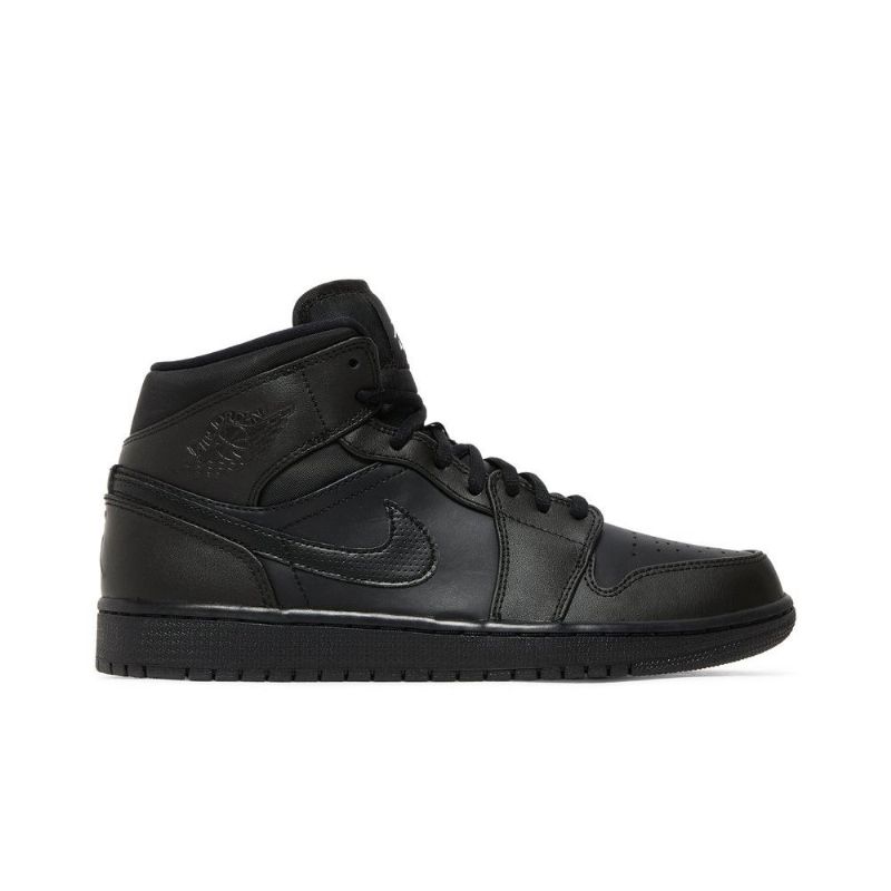 Air Jordan 1 Mid Sort Hvid Sko Herre