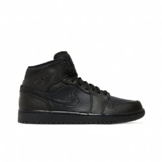 Air Jordan 1 Mid Sort Hvid Sko Herre