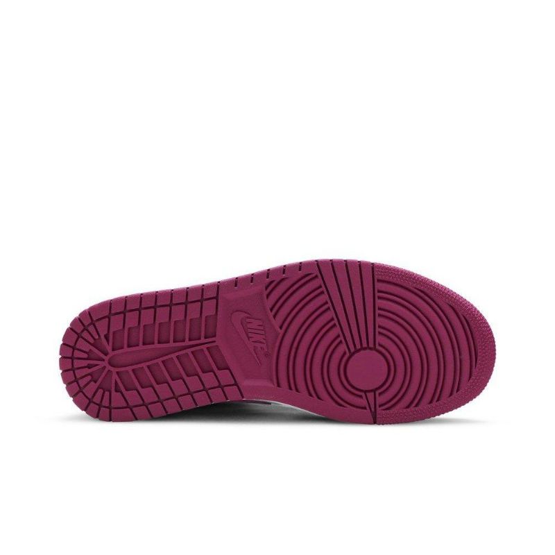 Air Jordan 1 Mid Sort Lilla Hvid Sko Dame