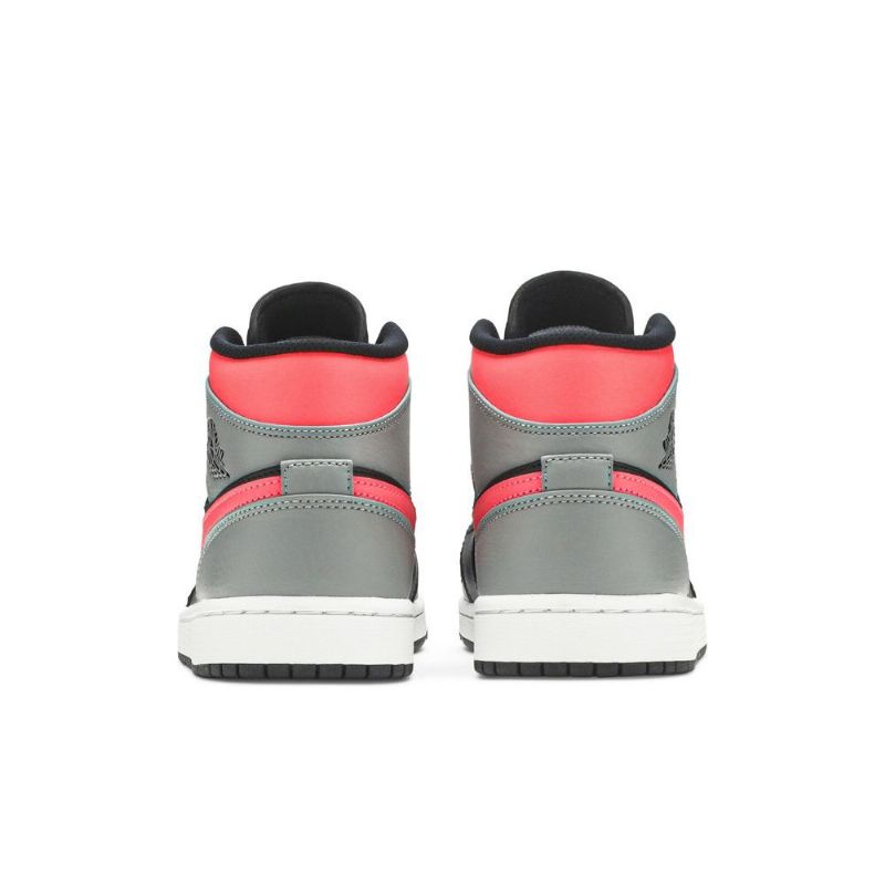 Air Jordan 1 Mid Sort Lyserød Hvid Sko Herre