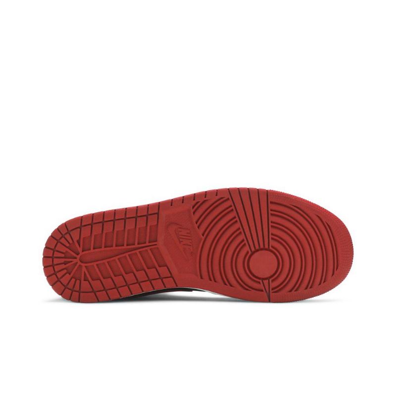 Air Jordan 1 Mid Sort Rød Hvid Sko Herre