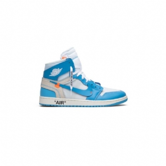 Air Jordan 1 Off-hvid Retro High Og Hvid Blå Sko Herre