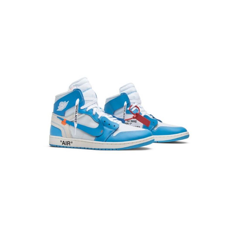 Air Jordan 1 Off-hvid Retro High Og Hvid Blå Sko Herre