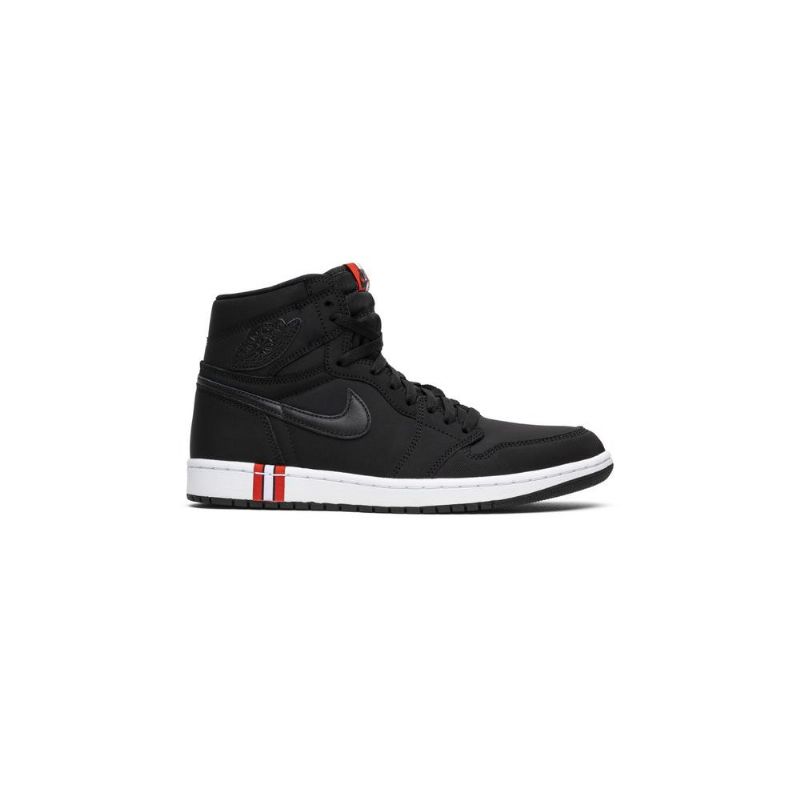 Air Jordan 1 Paris Saint-germain Retro High Og Sort Hvid Rød Sko Herre