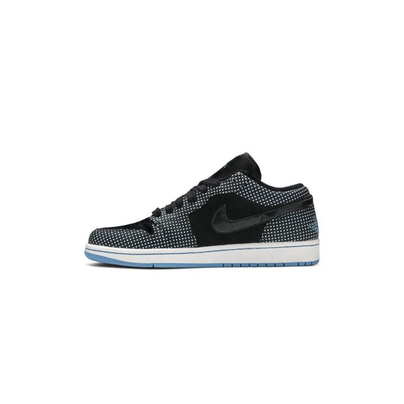 Air Jordan 1 Phat Low Sort Blå Hvid Sko Herre