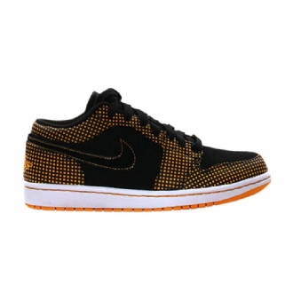 Air Jordan 1 Phat Low Sort Guld Sko Herre