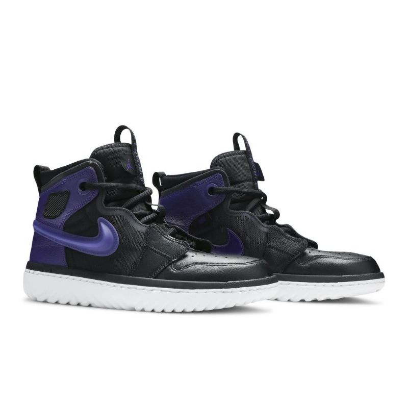 Air Jordan 1 React Lilla Sort Sko Herre