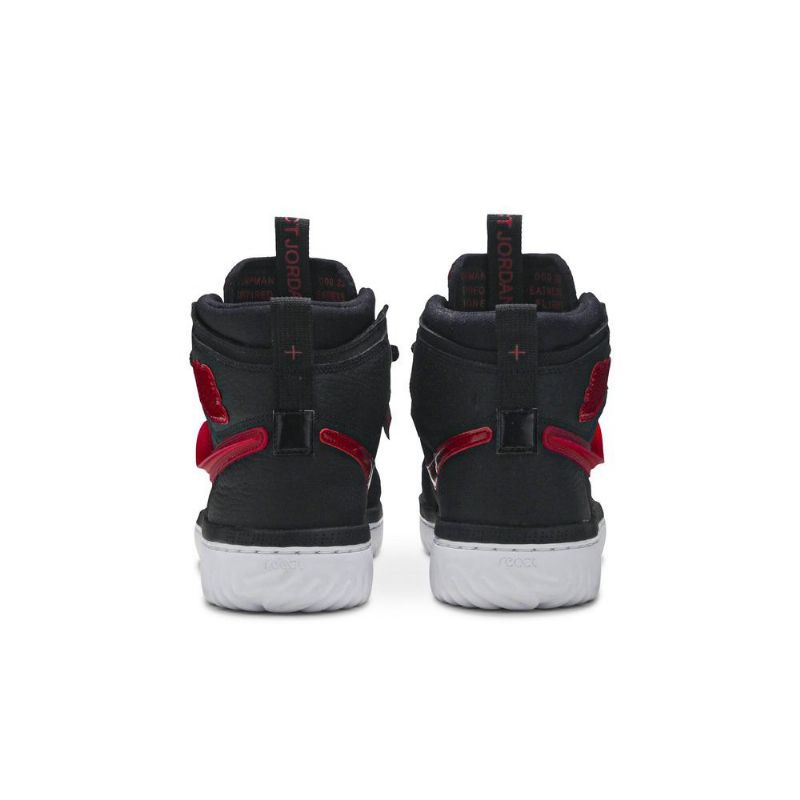 Air Jordan 1 React Sort Rød Hvid Sko Herre