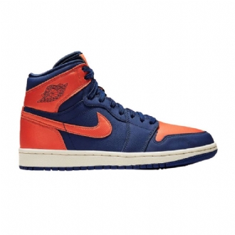 Air Jordan 1 Retro High Blå Brun Hvid Sko Dame
