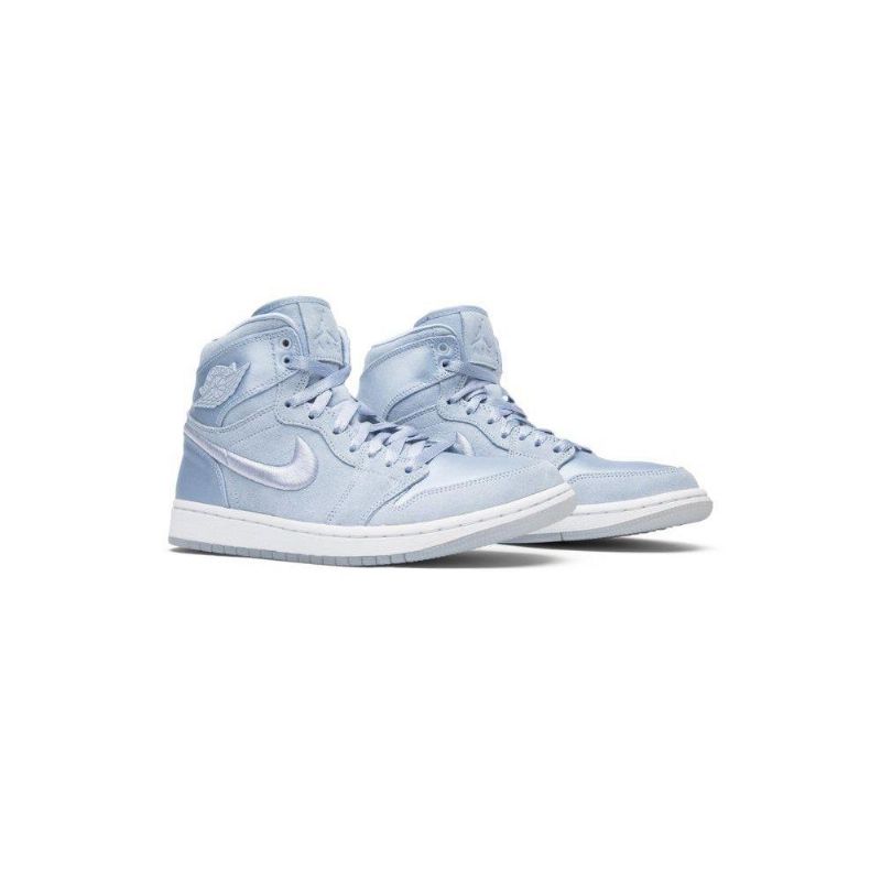 Air Jordan 1 Retro High Blå Hvid Sko Dame