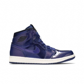 Air Jordan 1 Retro High Blå Sort Hvid Sko Herre
