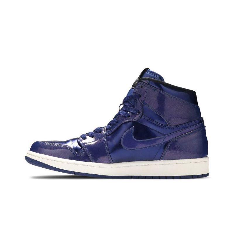 Air Jordan 1 Retro High Blå Sort Hvid Sko Herre