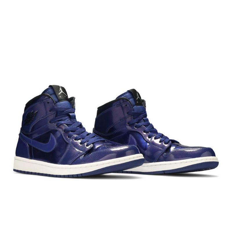 Air Jordan 1 Retro High Blå Sort Hvid Sko Herre