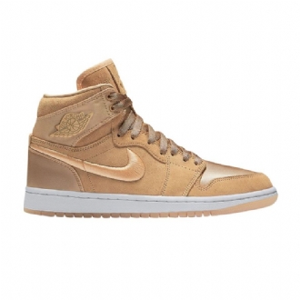 Air Jordan 1 Retro High Guld Hvid Sko Dame