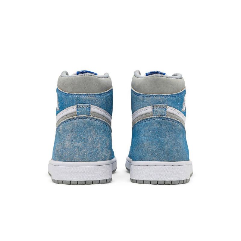 Air Jordan 1 Retro High Og Blå Grå Hvid Sko Herre