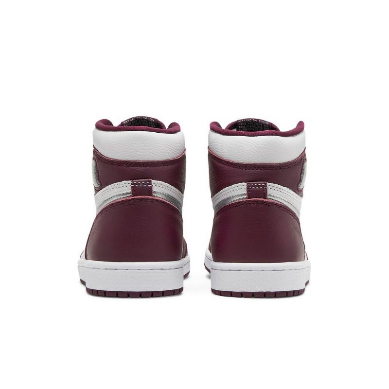 Air Jordan 1 Retro High Og Bordeaux Hvid Sølv Sko Herre