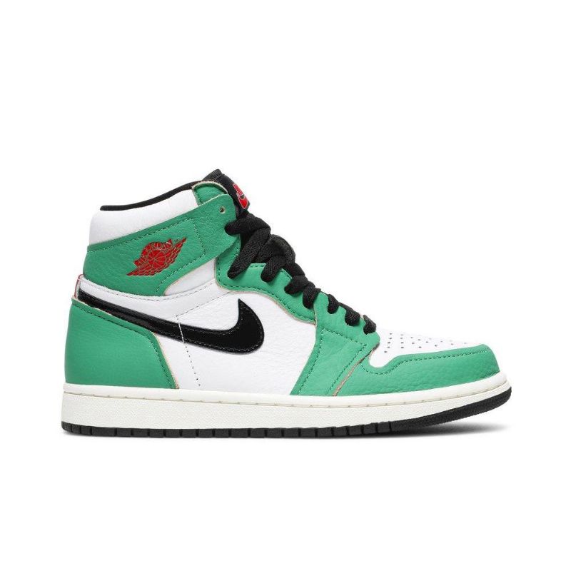Air Jordan 1 Retro High Og Grøn Hvid Sort Sko Dame