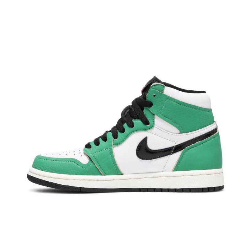 Air Jordan 1 Retro High Og Grøn Hvid Sort Sko Dame