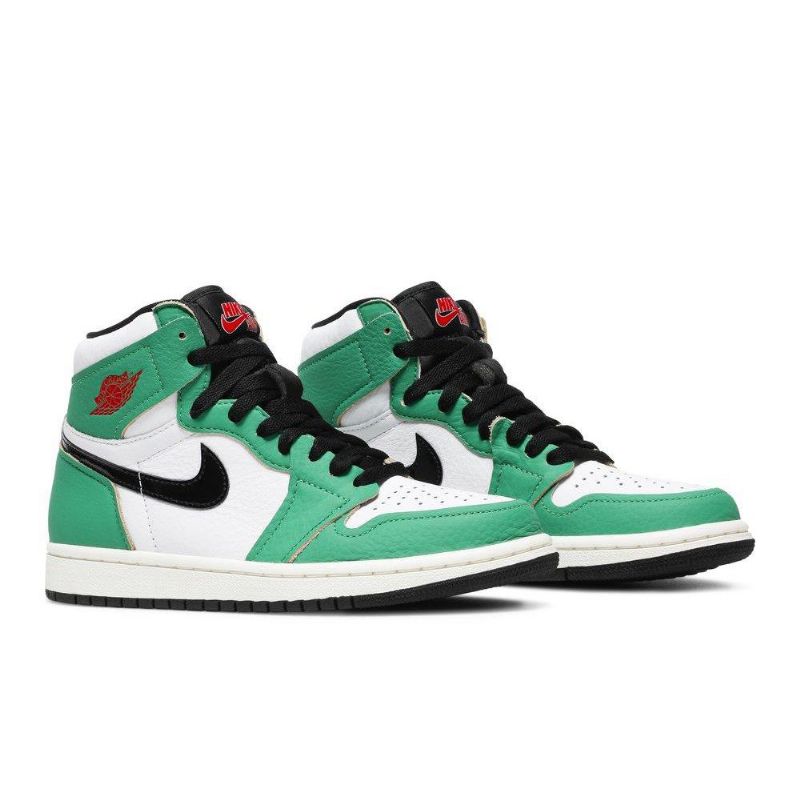 Air Jordan 1 Retro High Og Grøn Hvid Sort Sko Dame