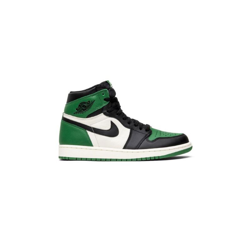 Air Jordan 1 Retro High Og Grøn Hvid Sort Sko Herre