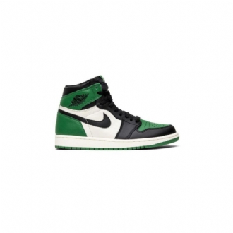 Air Jordan 1 Retro High Og Grøn Hvid Sort Sko Herre