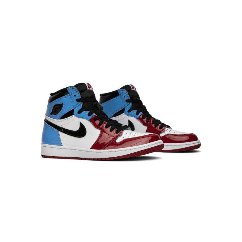 Air Jordan 1 Retro High Og Hvid Blå Rød Sort Sko Herre