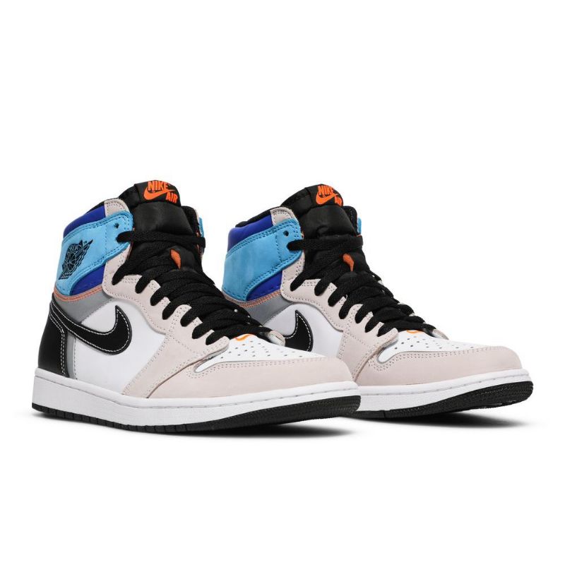 Air Jordan 1 Retro High Og Hvid Flerfarvede Sko Herre