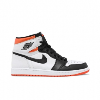 Air Jordan 1 Retro High Og Hvid Orange Sort Sko Herre