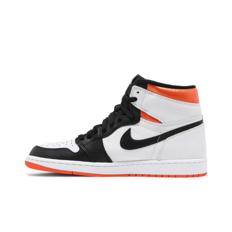 Air Jordan 1 Retro High Og Hvid Orange Sort Sko Herre