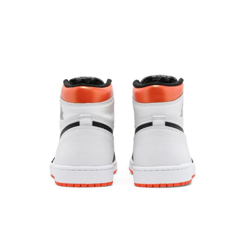 Air Jordan 1 Retro High Og Hvid Orange Sort Sko Herre