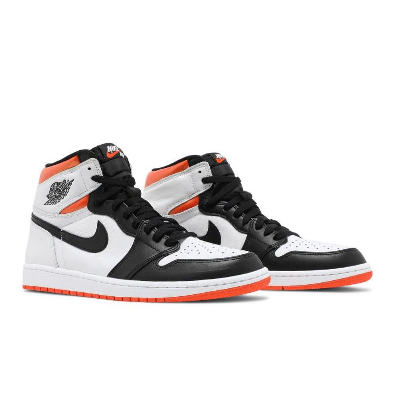 Air Jordan 1 Retro High Og Hvid Orange Sort Sko Herre