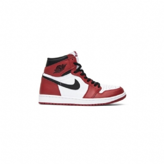 Air Jordan 1 Retro High Og Hvid Rød Sort Sko Herre