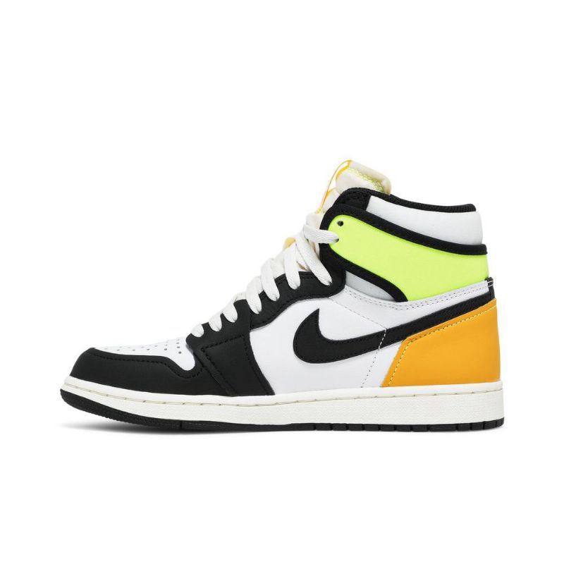 Air Jordan 1 Retro High Og Hvid Sort Grøn Guld Sko Herre