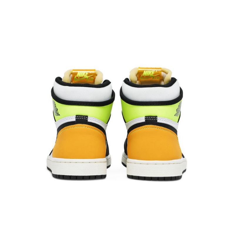 Air Jordan 1 Retro High Og Hvid Sort Grøn Guld Sko Herre