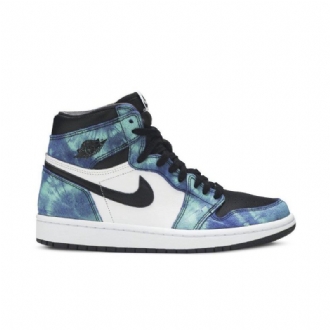 Air Jordan 1 Retro High Og Hvid Sort Grøn Sko Dame