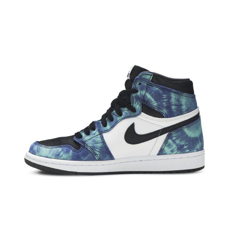Air Jordan 1 Retro High Og Hvid Sort Grøn Sko Dame