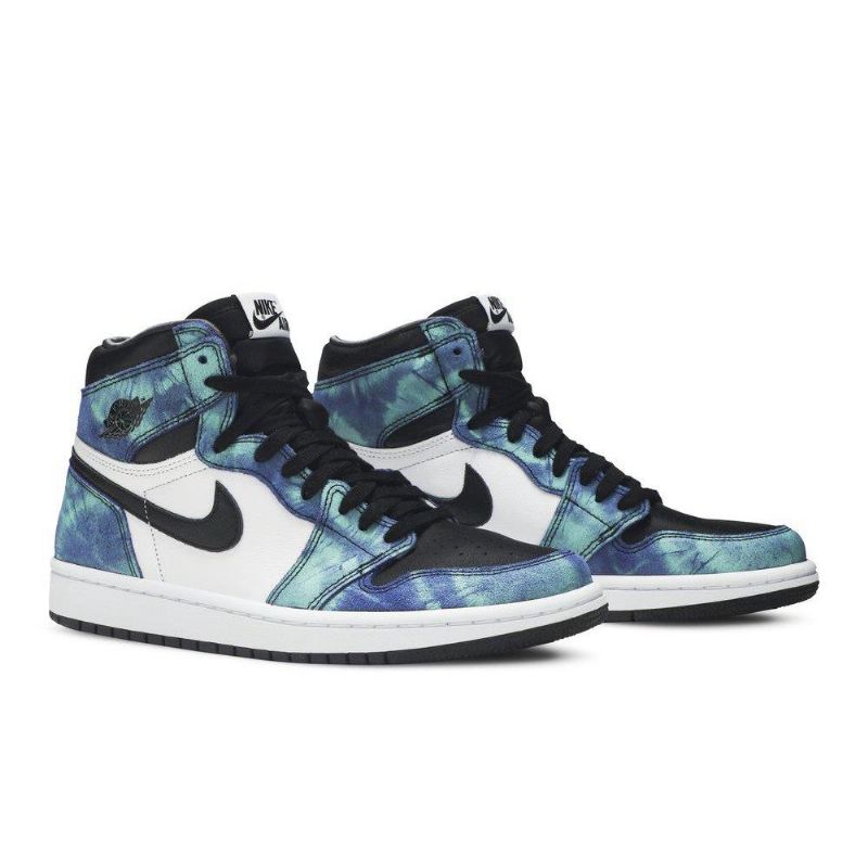 Air Jordan 1 Retro High Og Hvid Sort Grøn Sko Dame