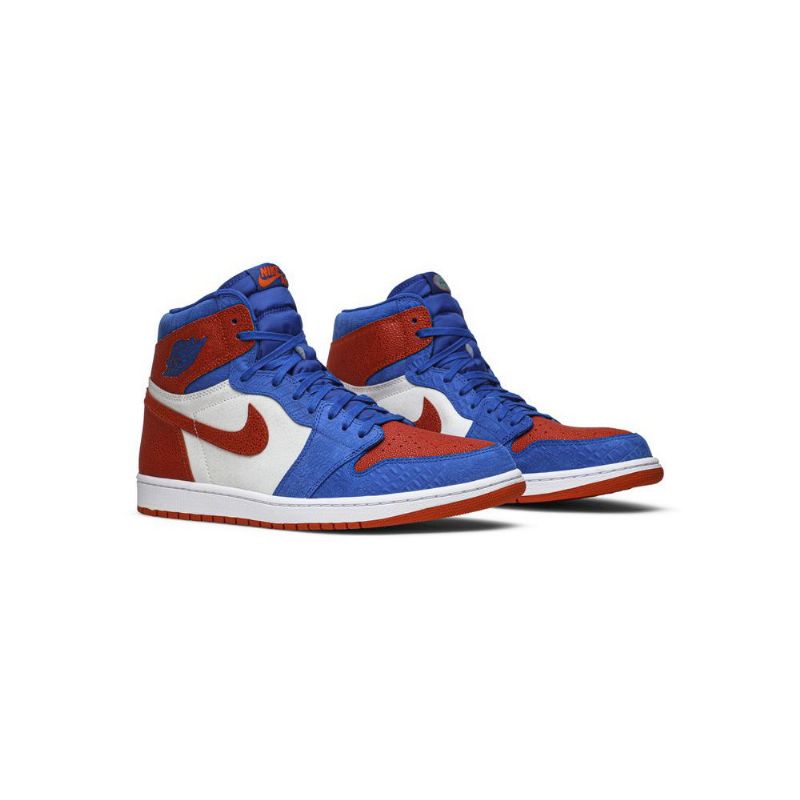 Air Jordan 1 Retro High Og Pe Blå Hvid Orange Sko Herre
