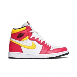 Air Jordan 1 Retro High Og Rød Hvid Gul Sort Sko Herre