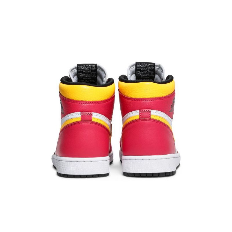 Air Jordan 1 Retro High Og Rød Hvid Gul Sort Sko Herre