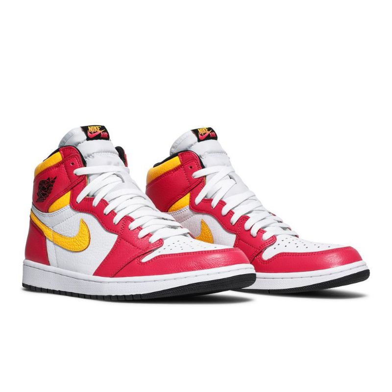 Air Jordan 1 Retro High Og Rød Hvid Gul Sort Sko Herre