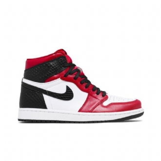 Air Jordan 1 Retro High Og Rød Hvid Sort Sko Dame