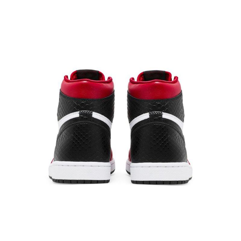 Air Jordan 1 Retro High Og Rød Hvid Sort Sko Dame