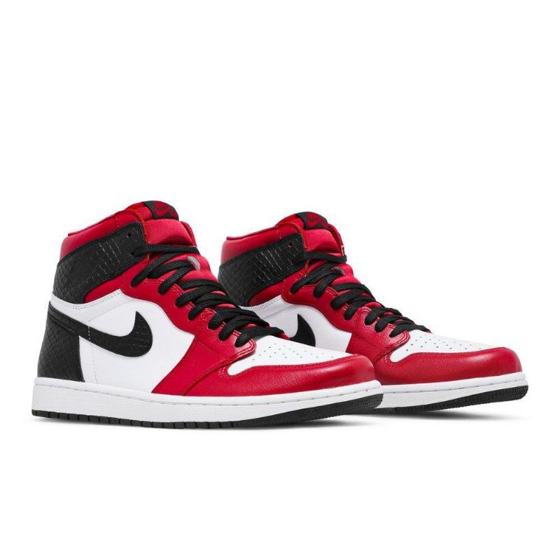 Air Jordan 1 Retro High Og Rød Hvid Sort Sko Dame