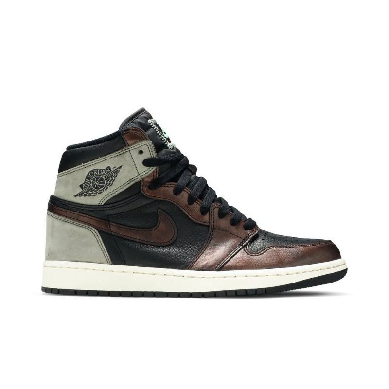 Air Jordan 1 Retro High Og Sort Grøn Brun Sko Herre